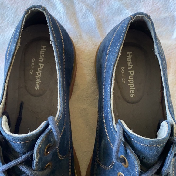 Blue suede Oxfords- by Hush Puppies. Men’s 7.5 main image 5